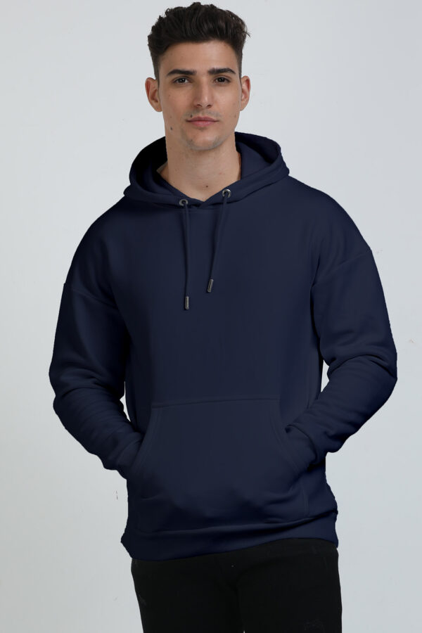 Unisex Oversized Hooded Sweatshirt Navy Blue S